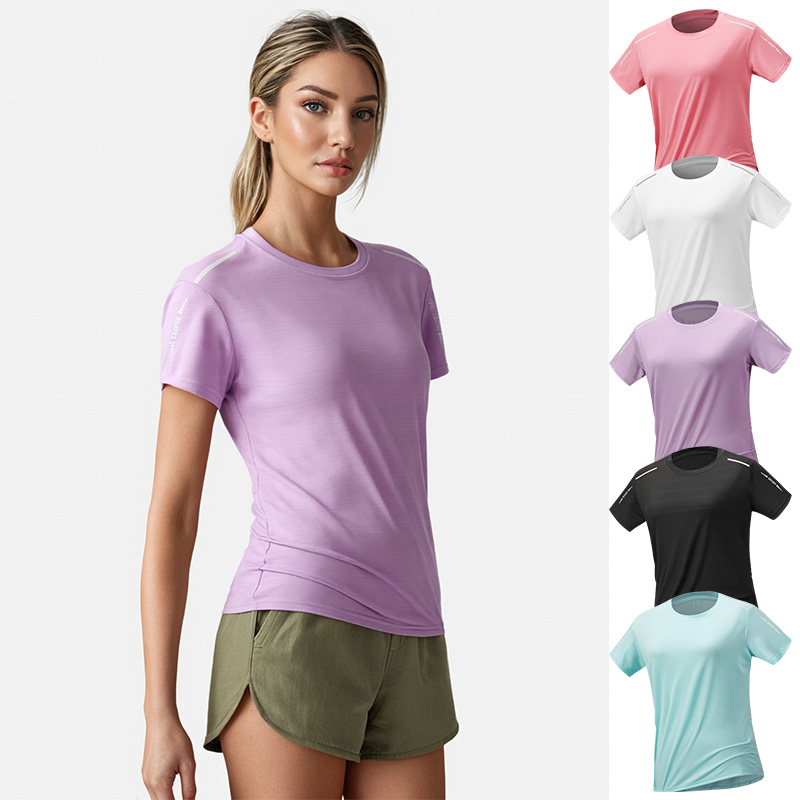 Silk Blouse - Women Quick-Drying Running T-Shirt Ice Silk