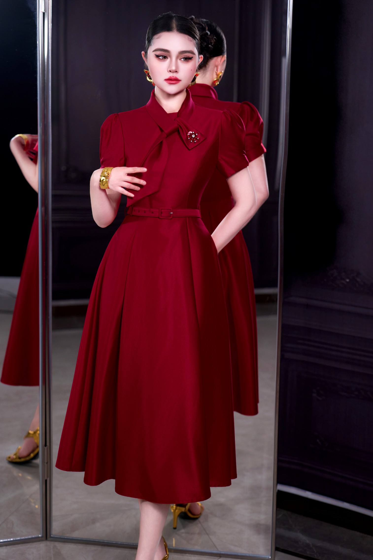 ZJYT Red Women's Dress Trend 2 - Women'S Red Formal Wear ulasan dan harga