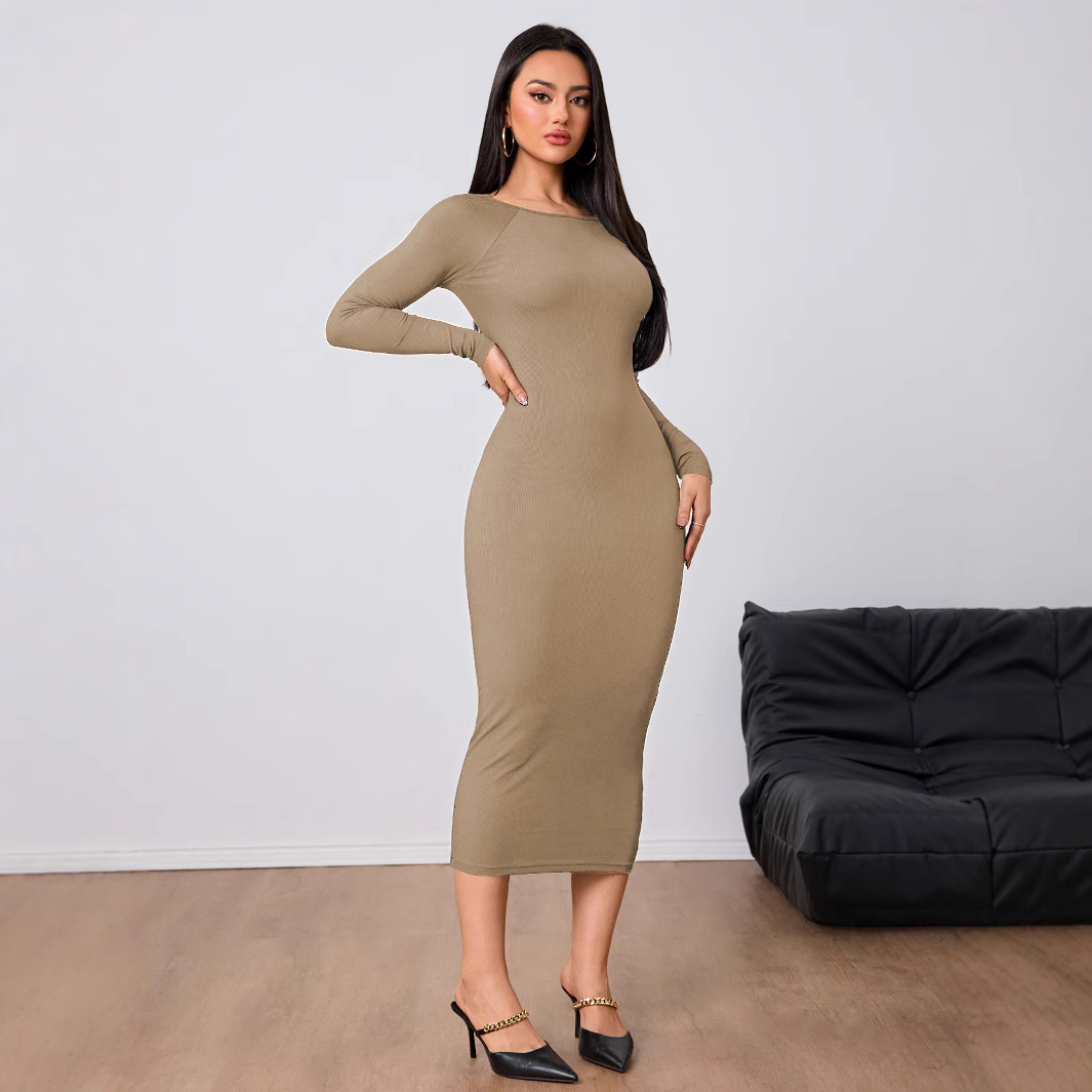 Women Fashion Simple Dress Spr - Midi Dress ulasan dan harga