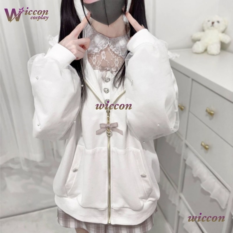 Rabbit's Ears Bow Hoodies Eleg - Formal Skirt ulasan dan harga