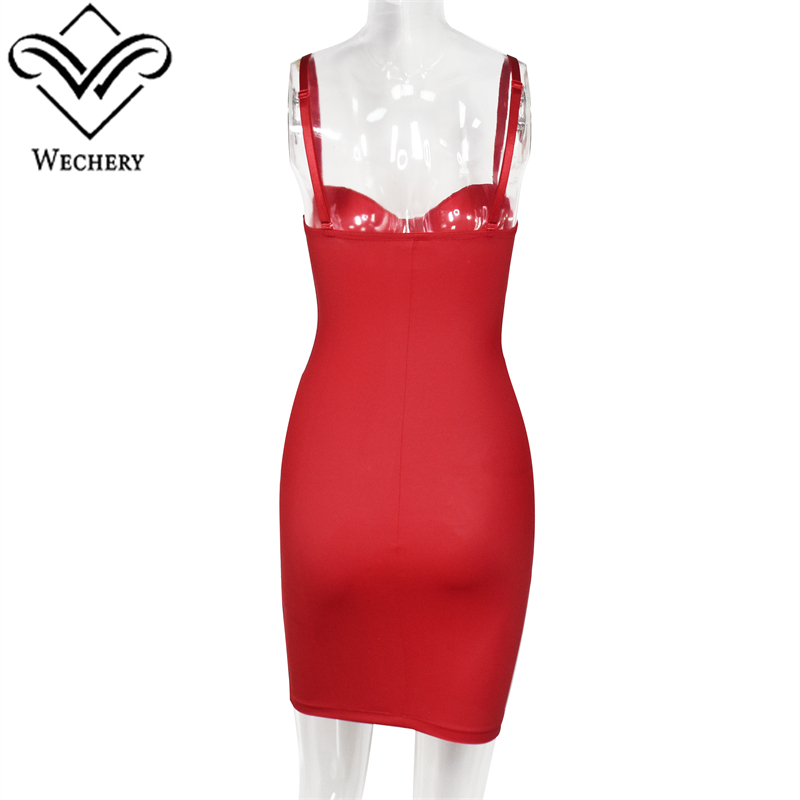 Wechery Red Dresses For Women  - Women'S Red Formal Wear ulasan dan harga