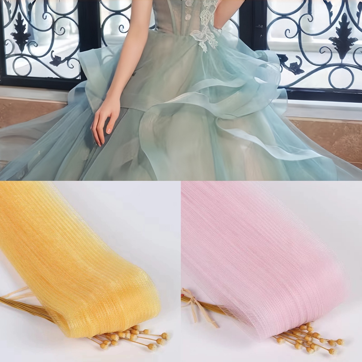 Elastic Mesh for Sewing Weddin - Wedding Dress ulasan dan harga